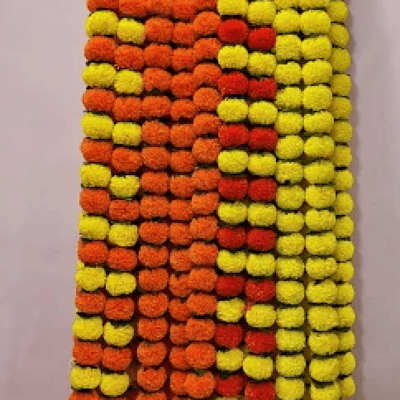 OakAndAura Artificial Combo Yellow and Orange Long Marigold