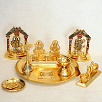 Divine Crafts Laxmi Ganesh Pooja Thali