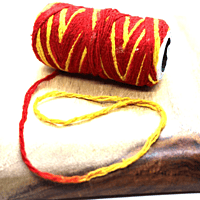 Divine Radha Red Yellow Thread