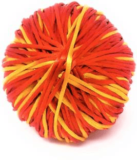 Kuhu Creations Yellow, Red Thread  (5 m Pack of1)